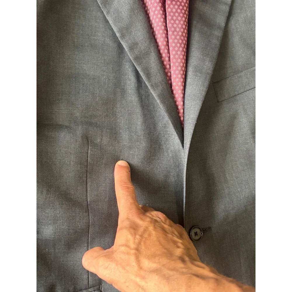 Indochino Luxury Suit Charcoal Gray Wool Cashmere Blend 2 Piece Set 42R 34x29